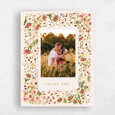 Beige Photo Wedding Thank You - Giverny Photo