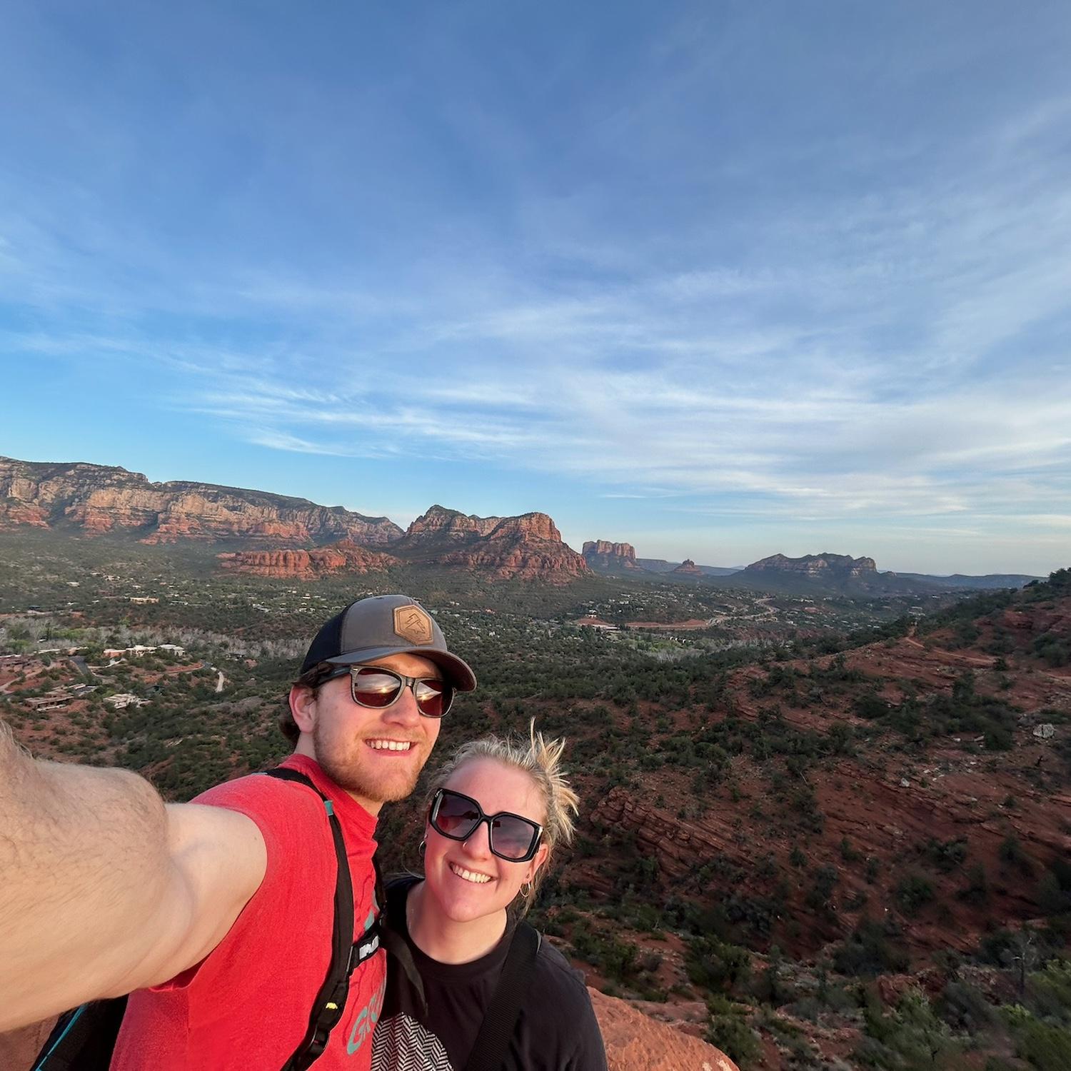 Near Sedona, AZ. 12 hours prior to getting engaged.