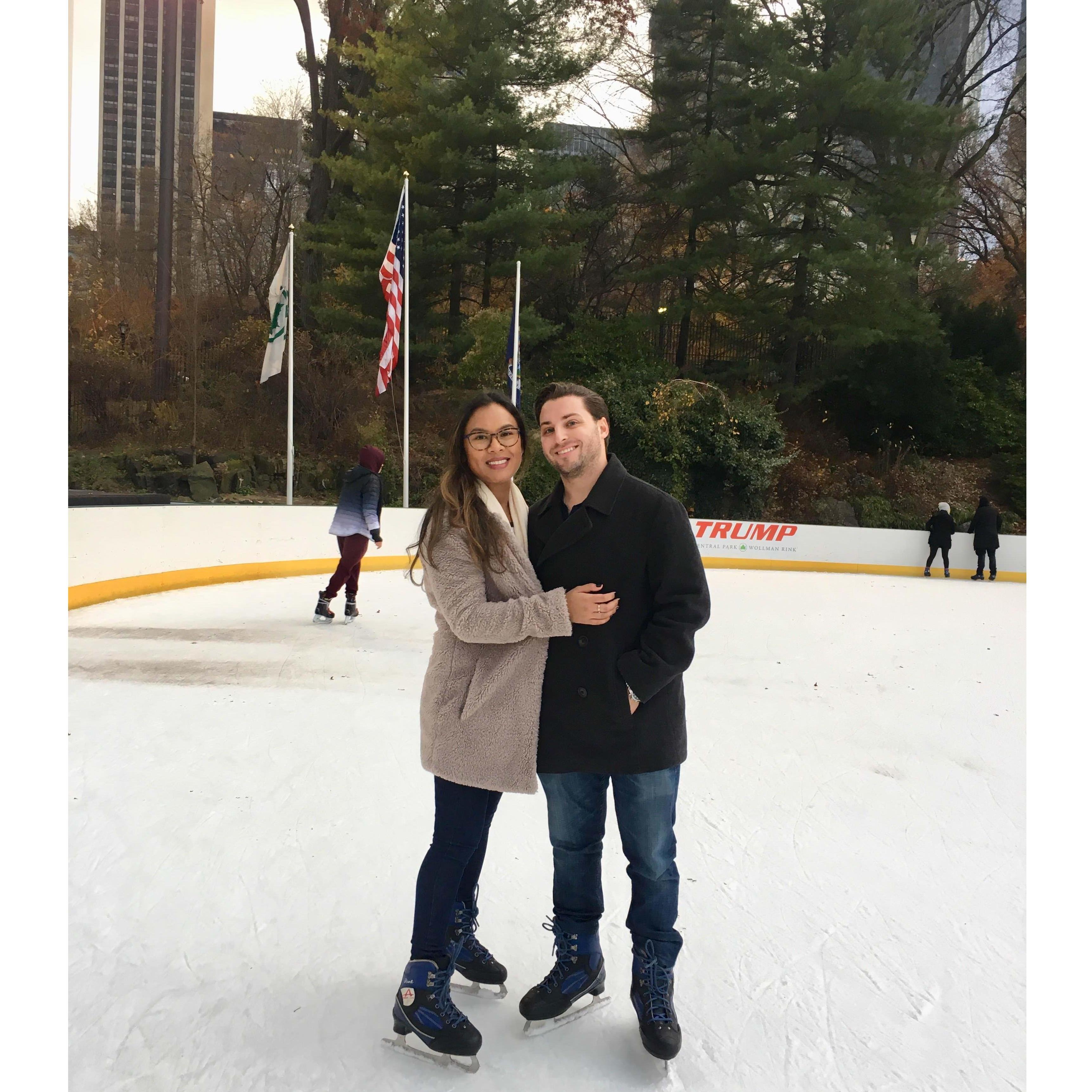 Ice Skating in Central park