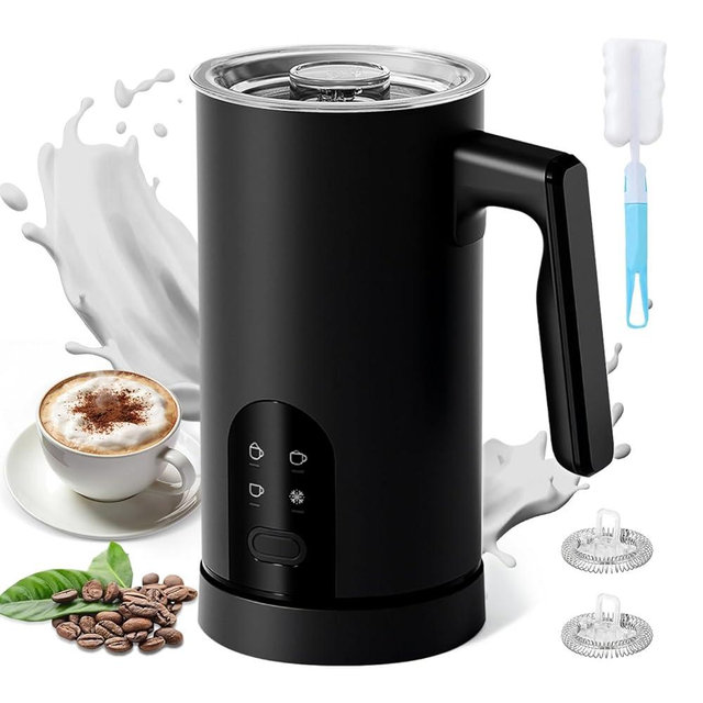 Torlaist Milk Frother and Steamer, 4-in-1 Automatic Electric Milk Frother 11.8oz/350 ml, Instant Hot and Cold Foam Maker, Milk steamer Heater Foamer Warmer for Coffee, Cappuccino, Macchiato, Latte