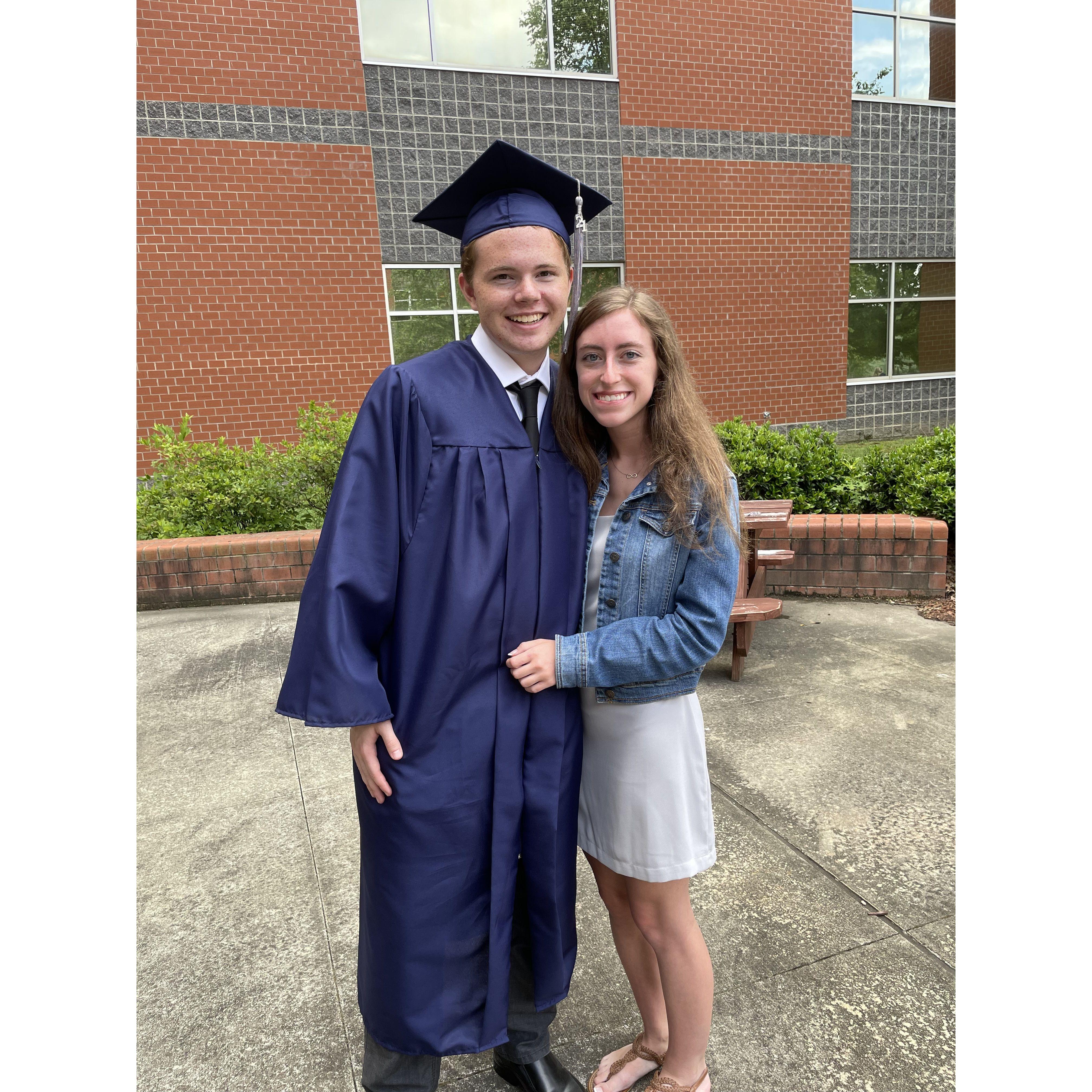 Brandon's high school graduation! June, 2021.