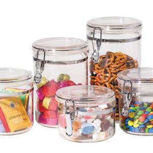 Omni Del Glass Canisters set of 5, Canisters Sets For The Kitchen, Airtight  Glass Container with