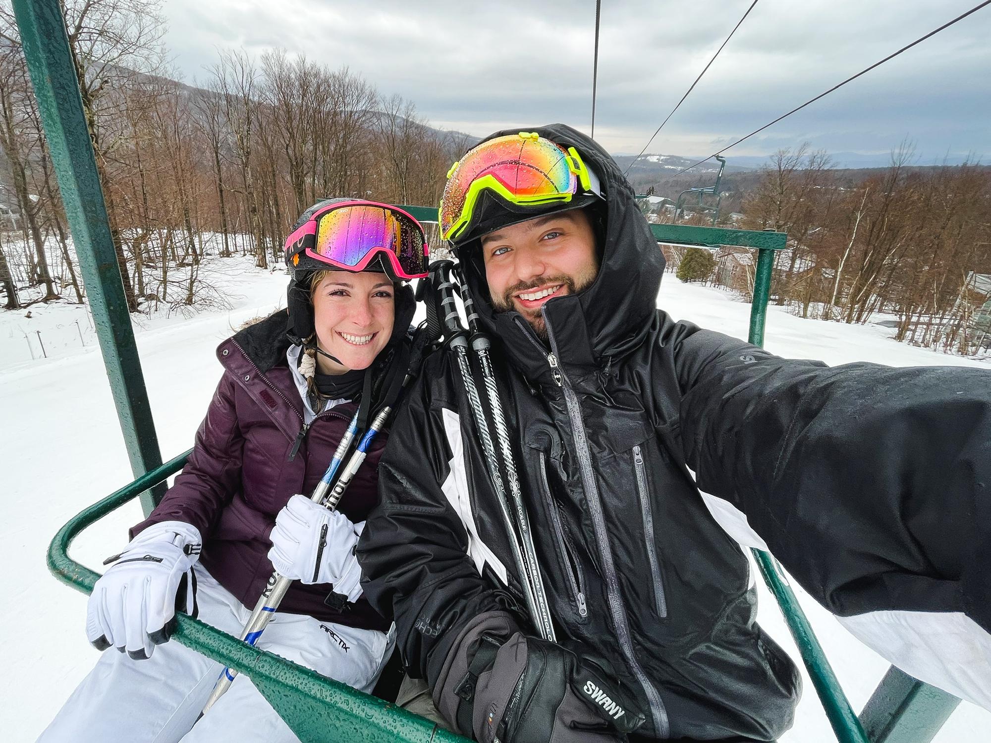 Soaked while skiing in Vermont.