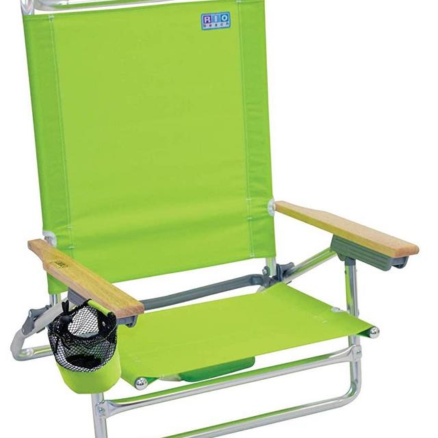 Rio Beach Classic 5 Position Lay Flat Folding Beach Chair