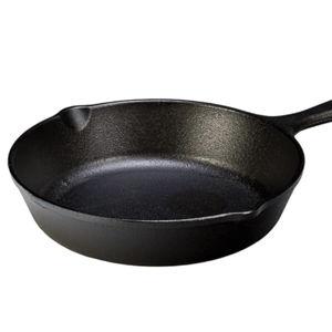 Lodge 8 Inch Cast Iron Pre-Seasoned Skillet – Signature Teardrop Handle - Use in the Oven, on the Stove, on the Grill, or Over a Campfire, Black