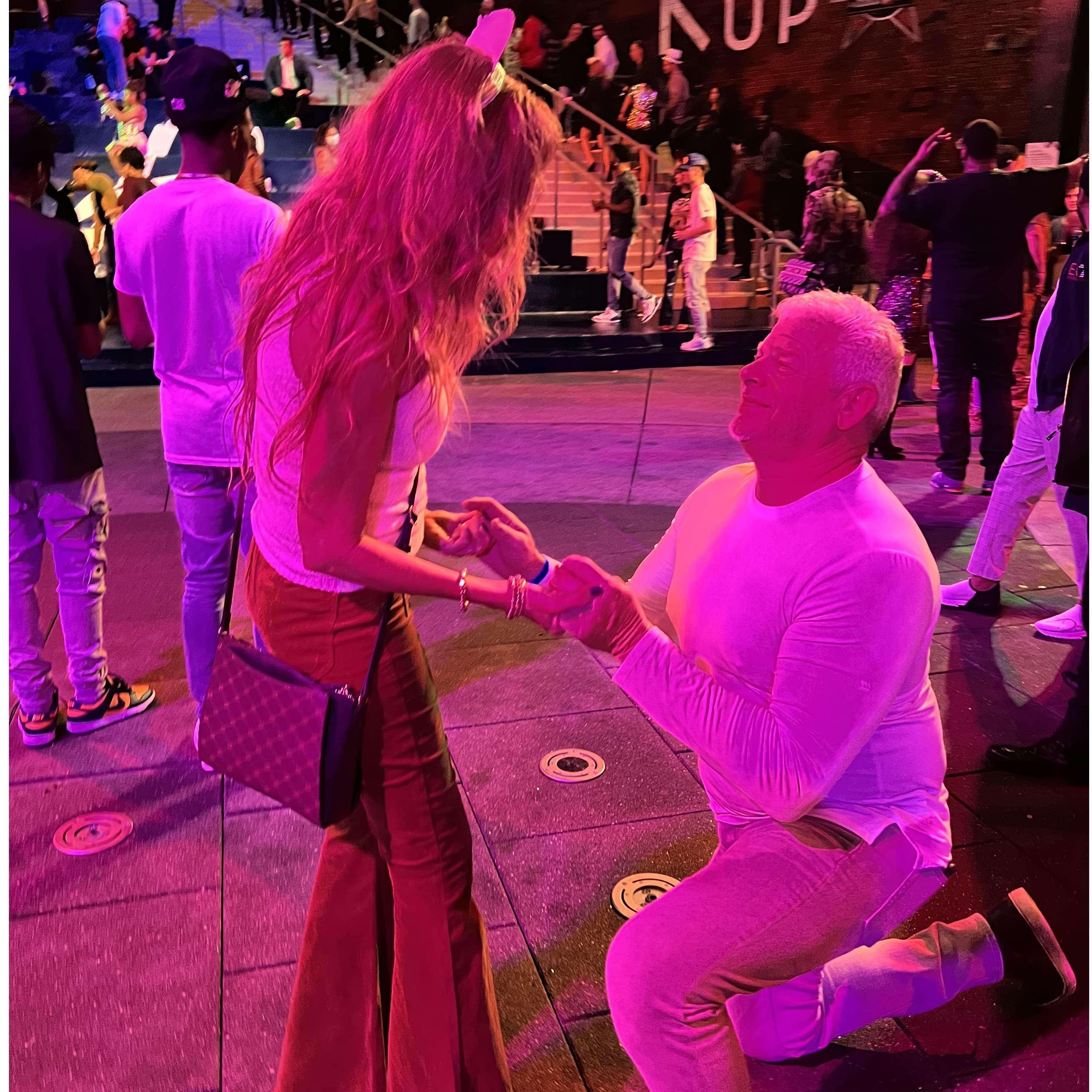 New Years Proposal at the Battery