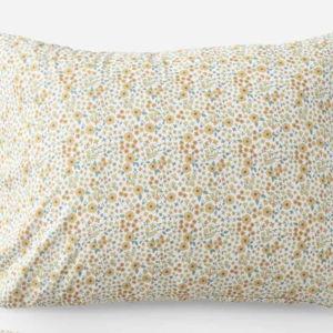 Wallowa Floral Percale Pillow Case, Set of 2 - Chamomile