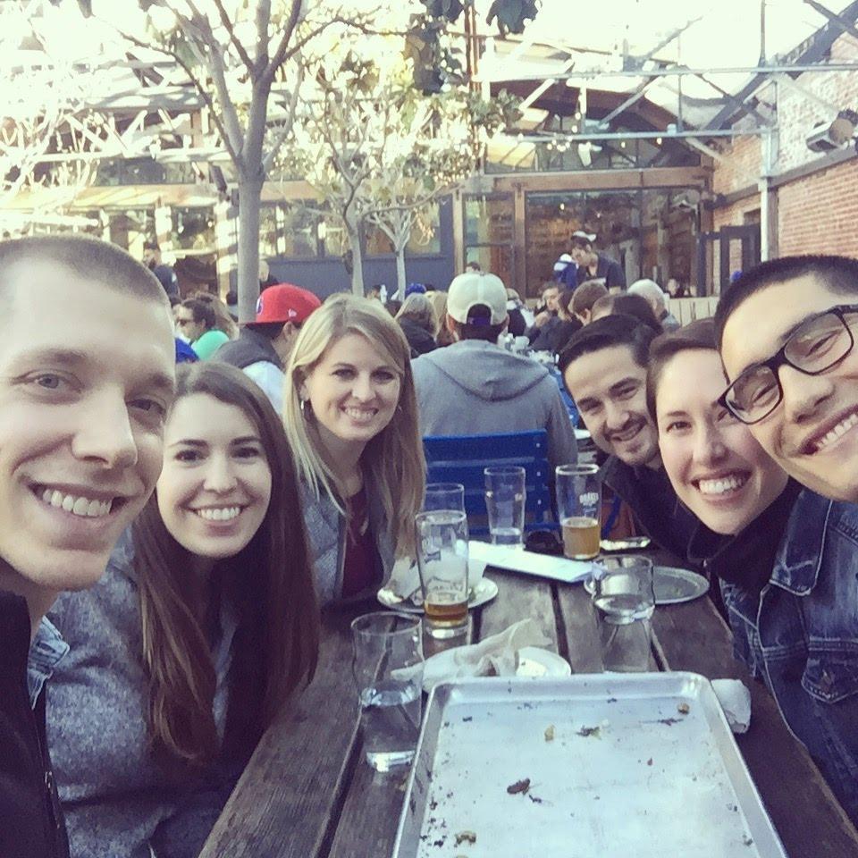 Alan meeting Laura’s best friends in Oakland, CA. Lots of beers, pizza, and Presidents & Assholes