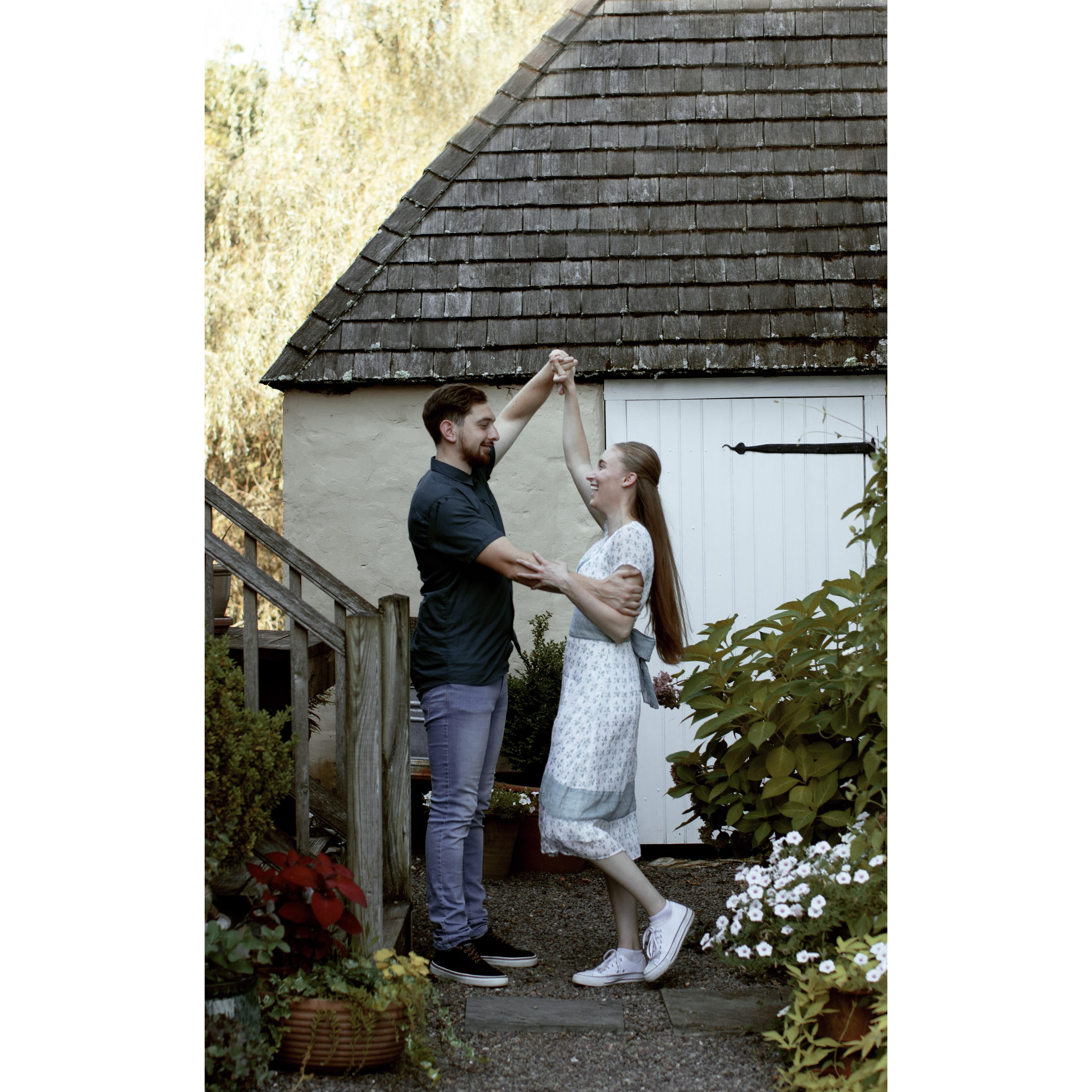 Enjoying our engagement shoot.