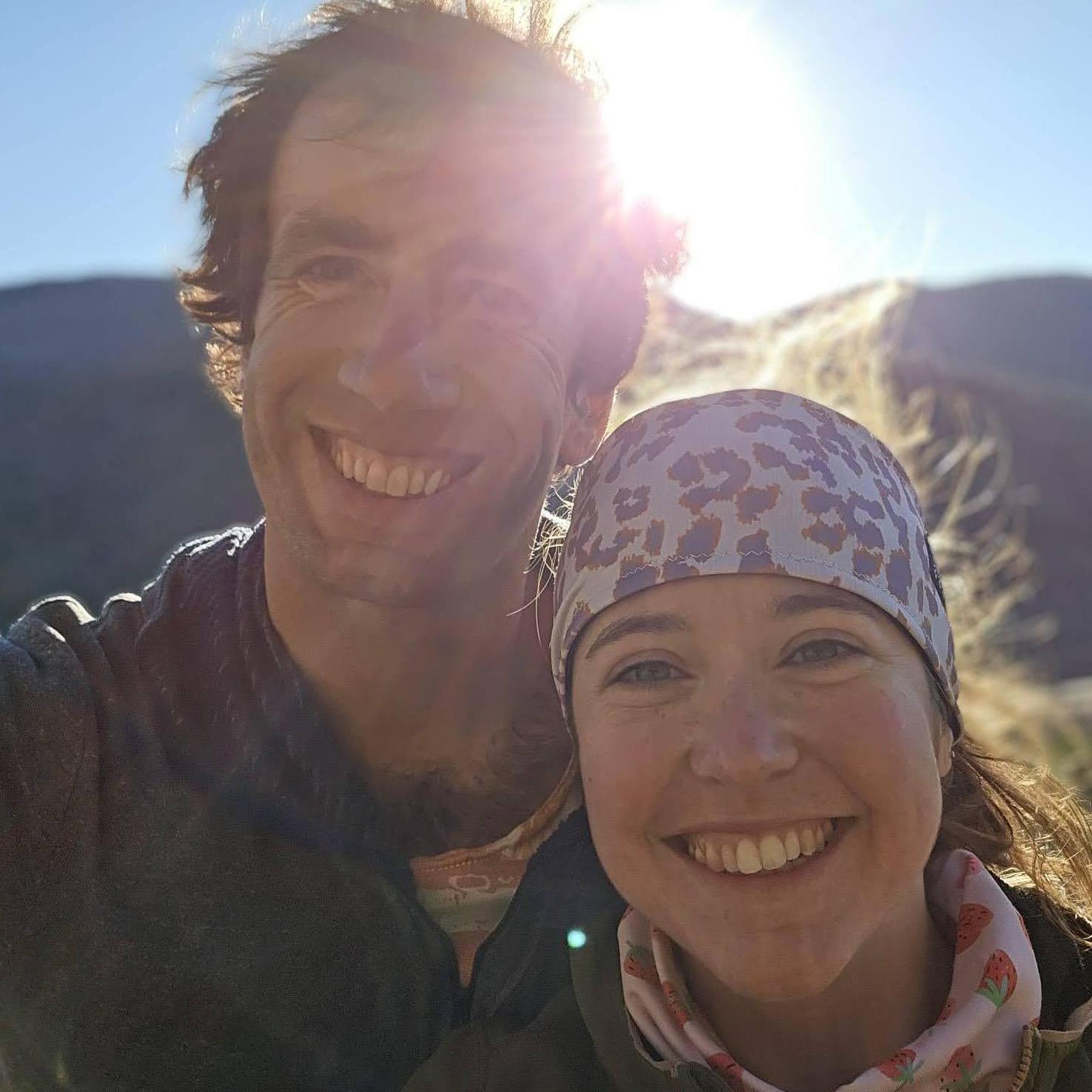 Chad shows Karianne the ropes of rock climbing in Bolton, VT.
