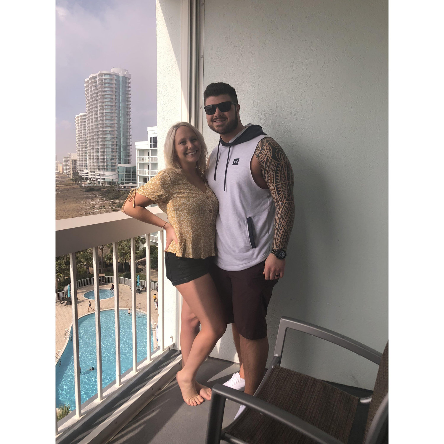 February 17, 2019
Next stop on our Road-trip was Gulf Shores, AL. We were accompanied by the Maid of Honor, Lauren.