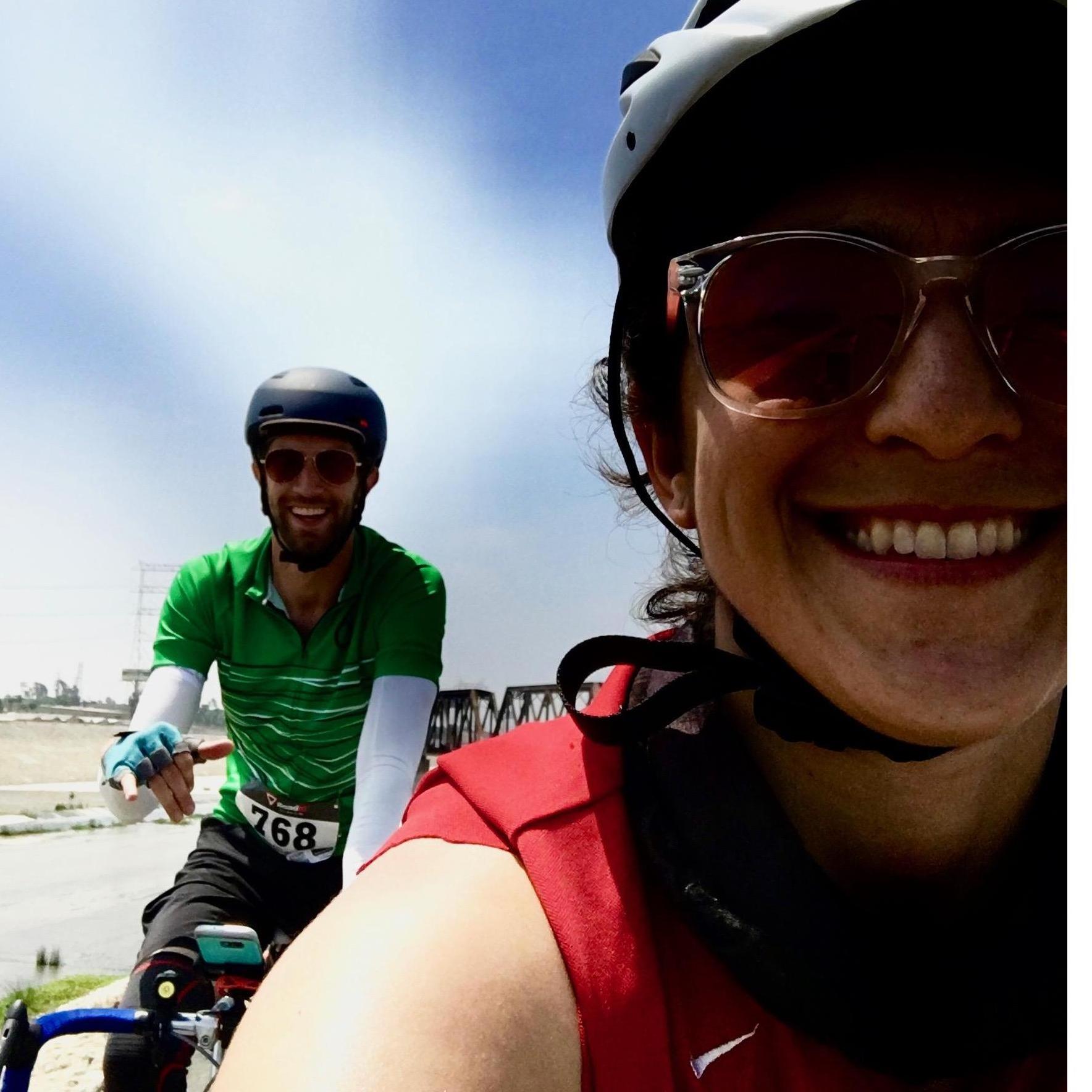 Riding 50 miles along the LA River is nothing with good company