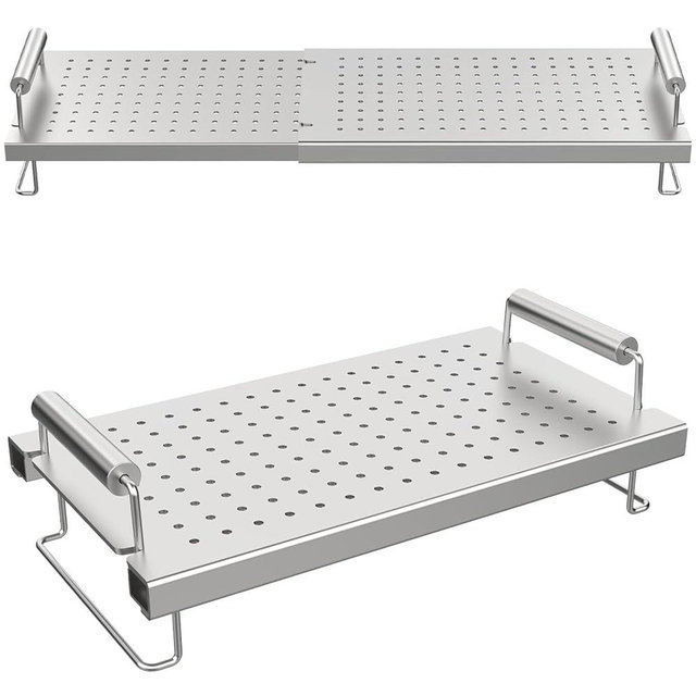 BBQ Future Adjustable Griddle Warming Rack for Blackstone 17 22 28 36 Inch Griddle, Stainless Steel Grill Warming Rack for Weber Charbroil Camp Chef and Most Tabletop Flattop Griddle Accessories