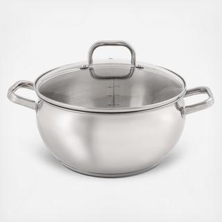 Belly Shape Stock Pot with Glass Lid