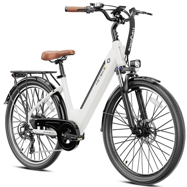 Heybike Cityscape 2.0 Electric Bike for Adults with Peak 1200W Motor, 468Wh Removable Battery, 50Miles 26" Electric Commuter Bike, 7-Speed,UL Certified