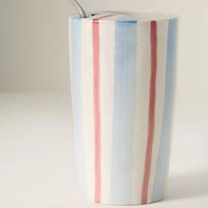 Daily Stripe Stoneware Demi Lid Sipper