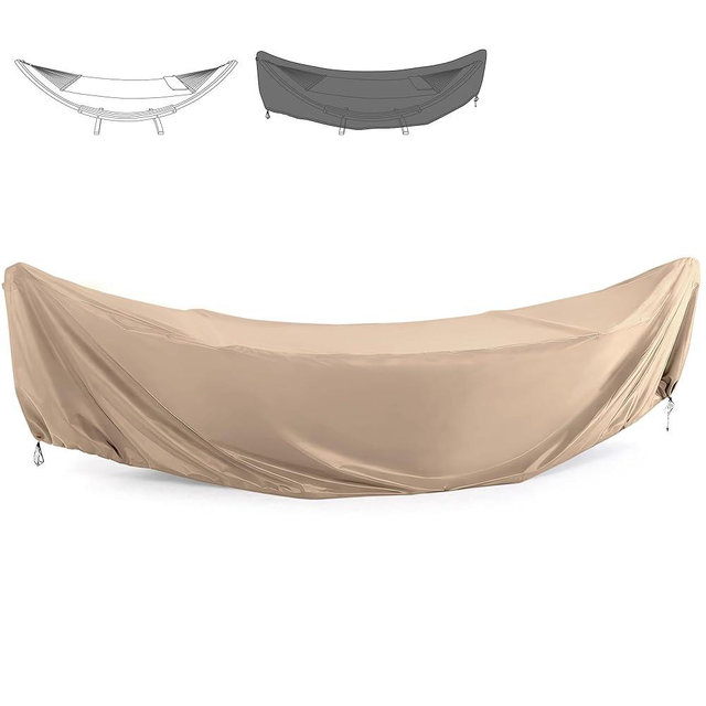 SUNCREAT Hammock Cover, Water-Resistant Polyester Hammock Stand Cover for 14ft Arc Stand, Brown