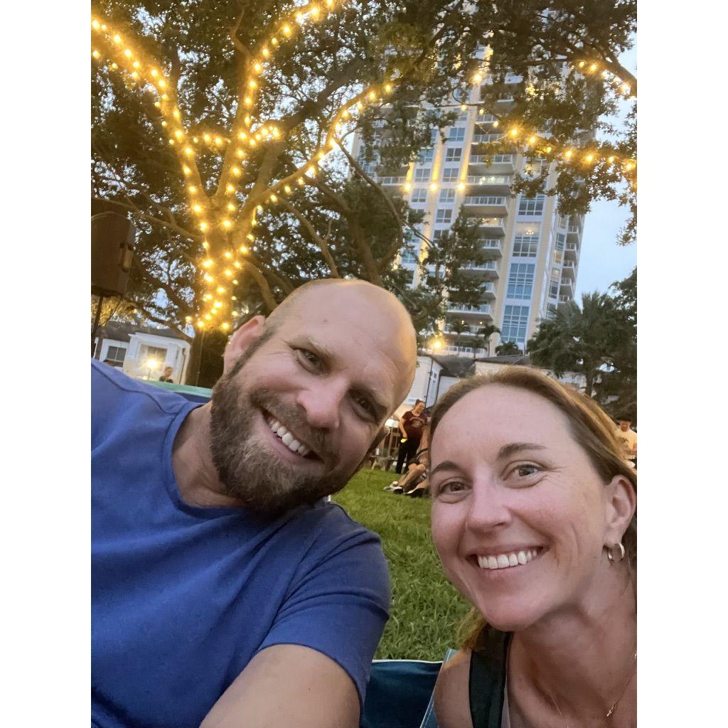 Movies in the park - One of our first dates