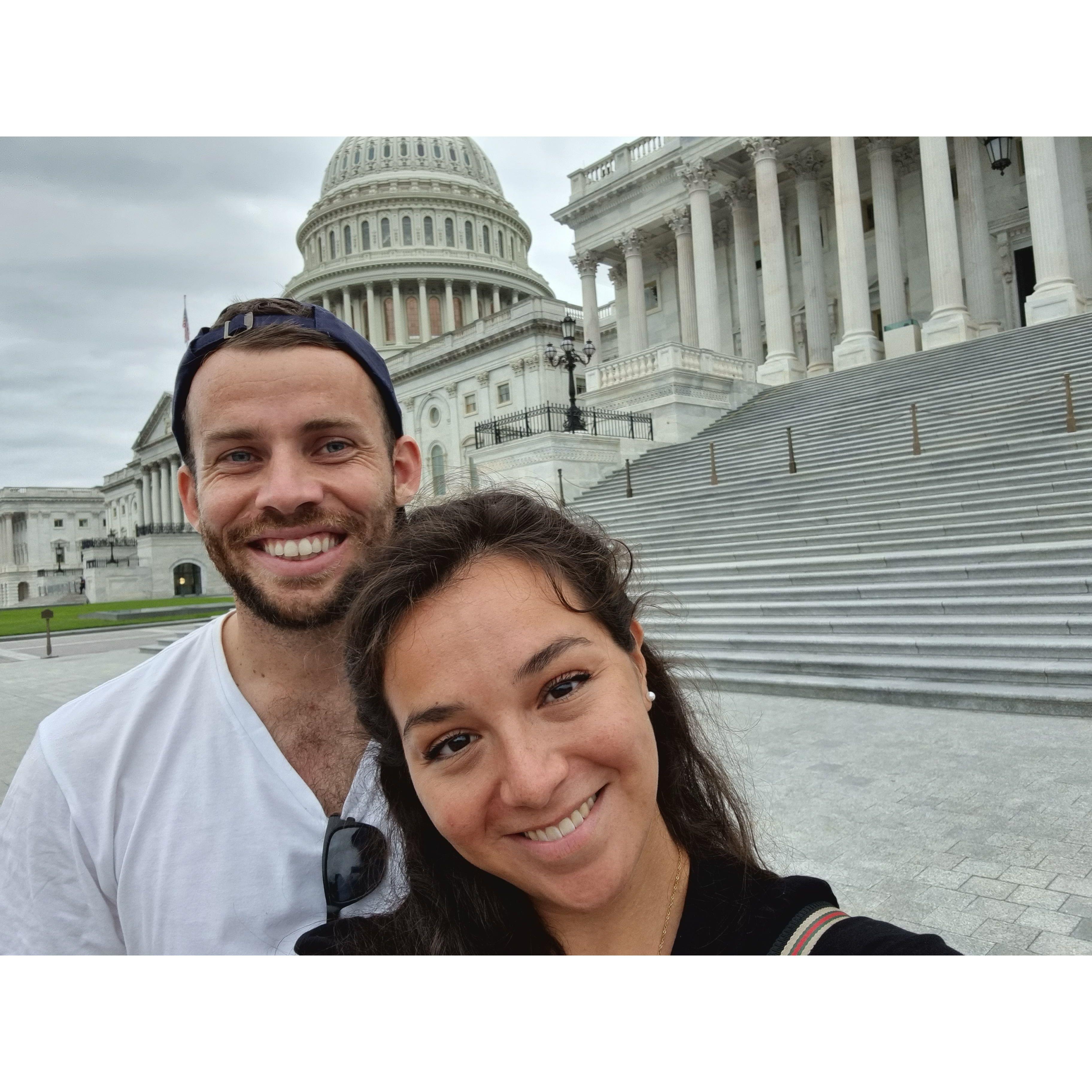 On the steps of the Capitol!