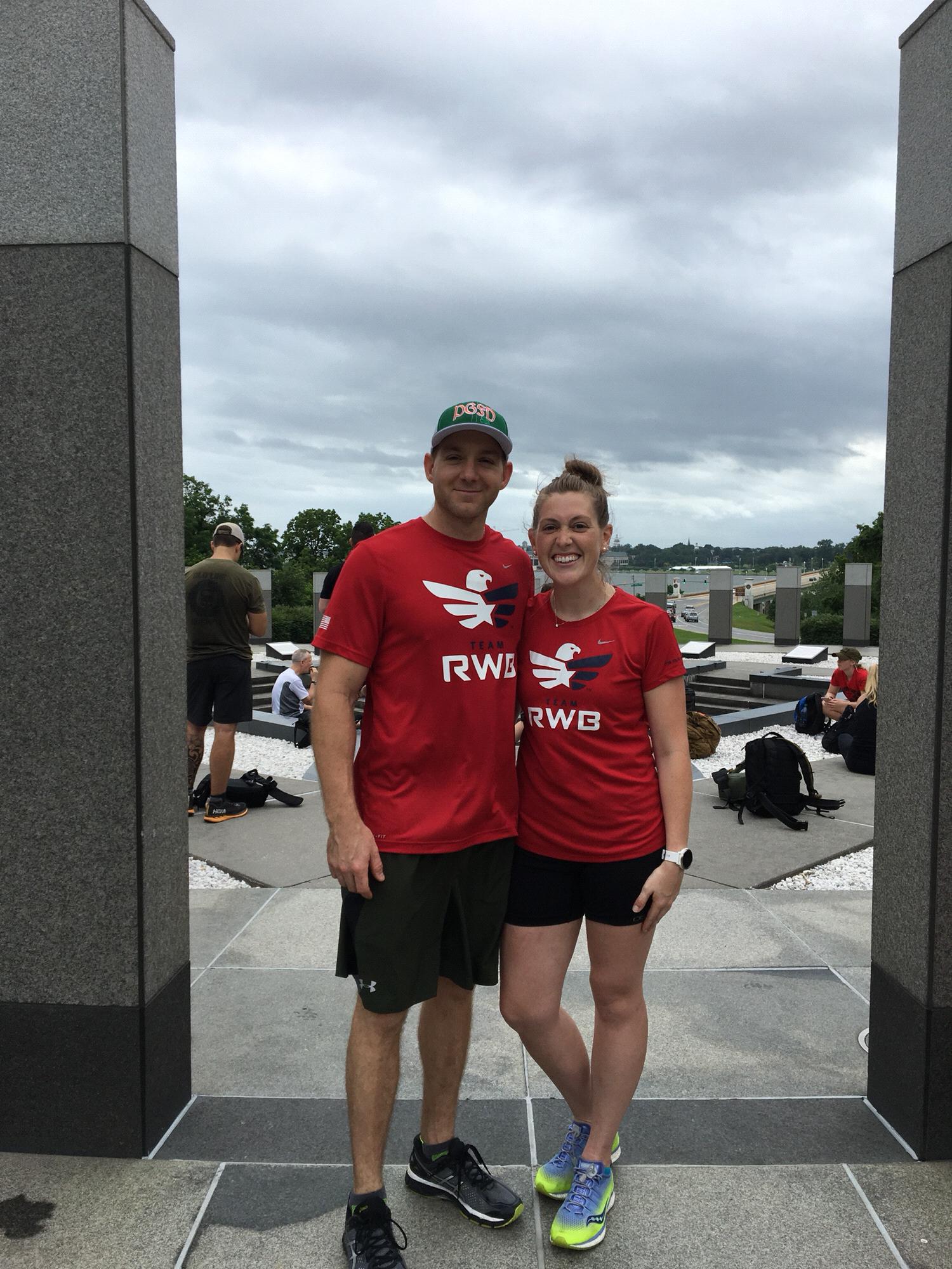 Taking a break during our 22 mile ruck for veteran suicide awareness.