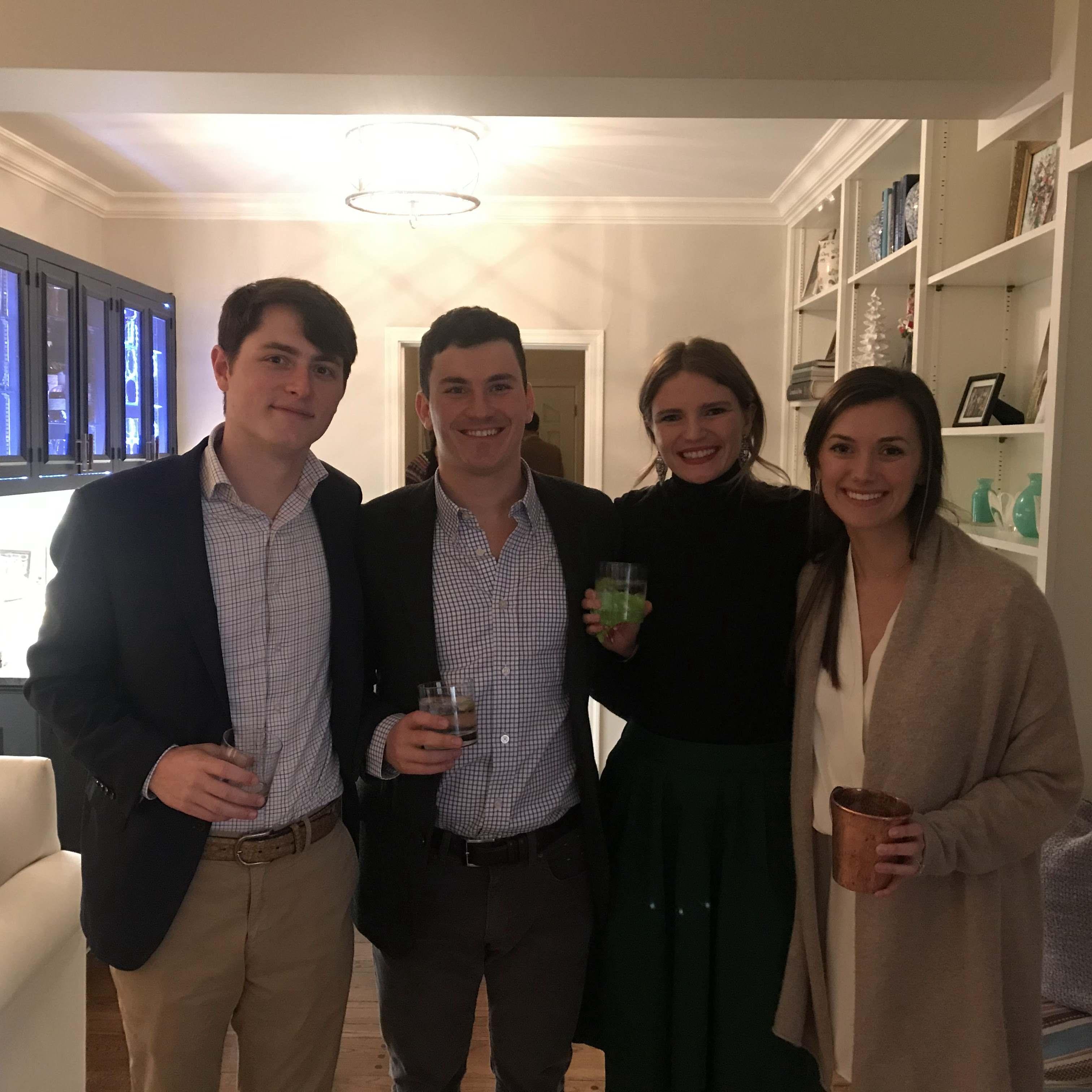 It's always a celebration seeing Luke's family! Here we're with Luke's cousin, Robey, and his wife, Micaela.