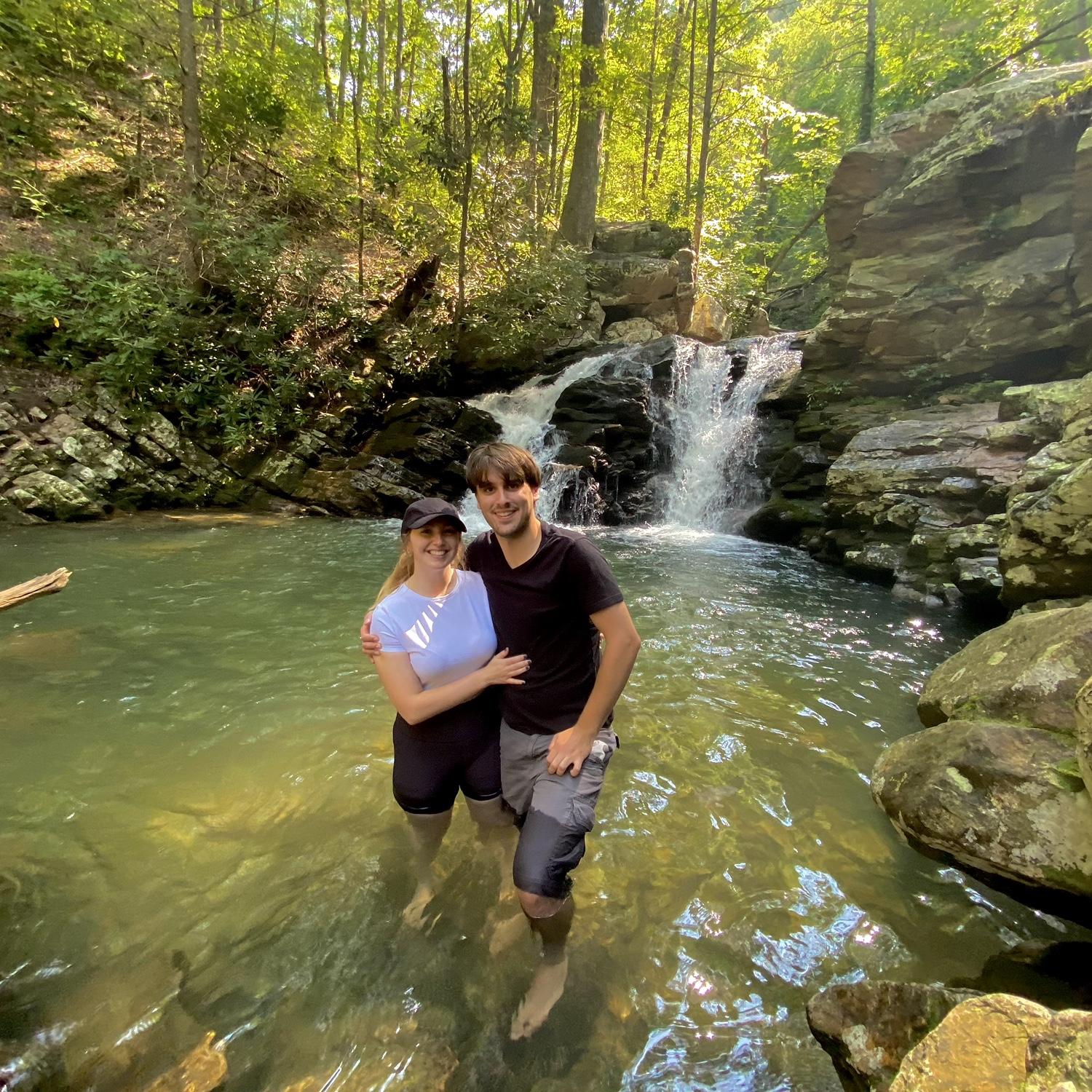 Foster and Miranda in Tennessee hitting the trails and chasing waterfalls with friends.