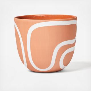 Medium Outline Planter with Saucer