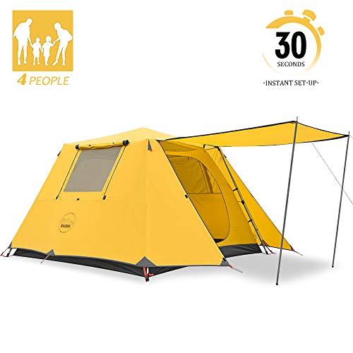 KAZOO Family Camping Tent Large Waterproof Pop Up Tents 4/6/8 Person Room Cabin Tent Instant Setup with Sun Shade Automatic Aluminum Pole