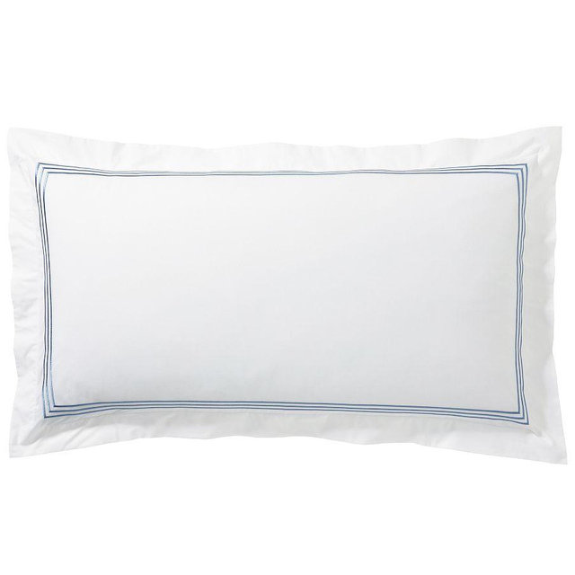 Grand Organic Shams, King, Chambray, Set of 2