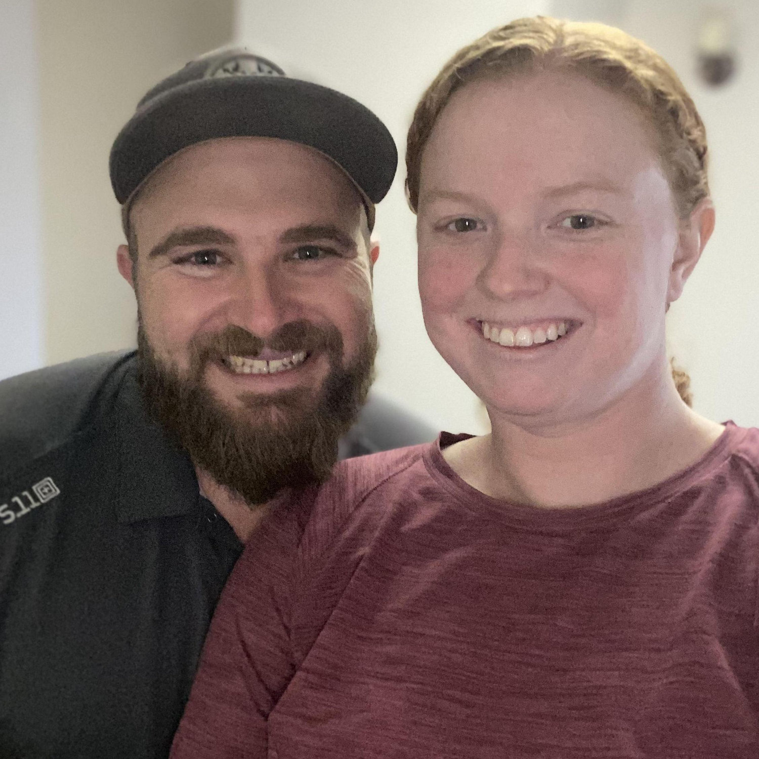 Our first picture of us in our "First Home" together!