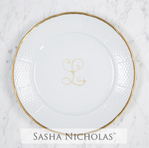 Uber-Lindsey Weave 24K Gold Dinner Plate