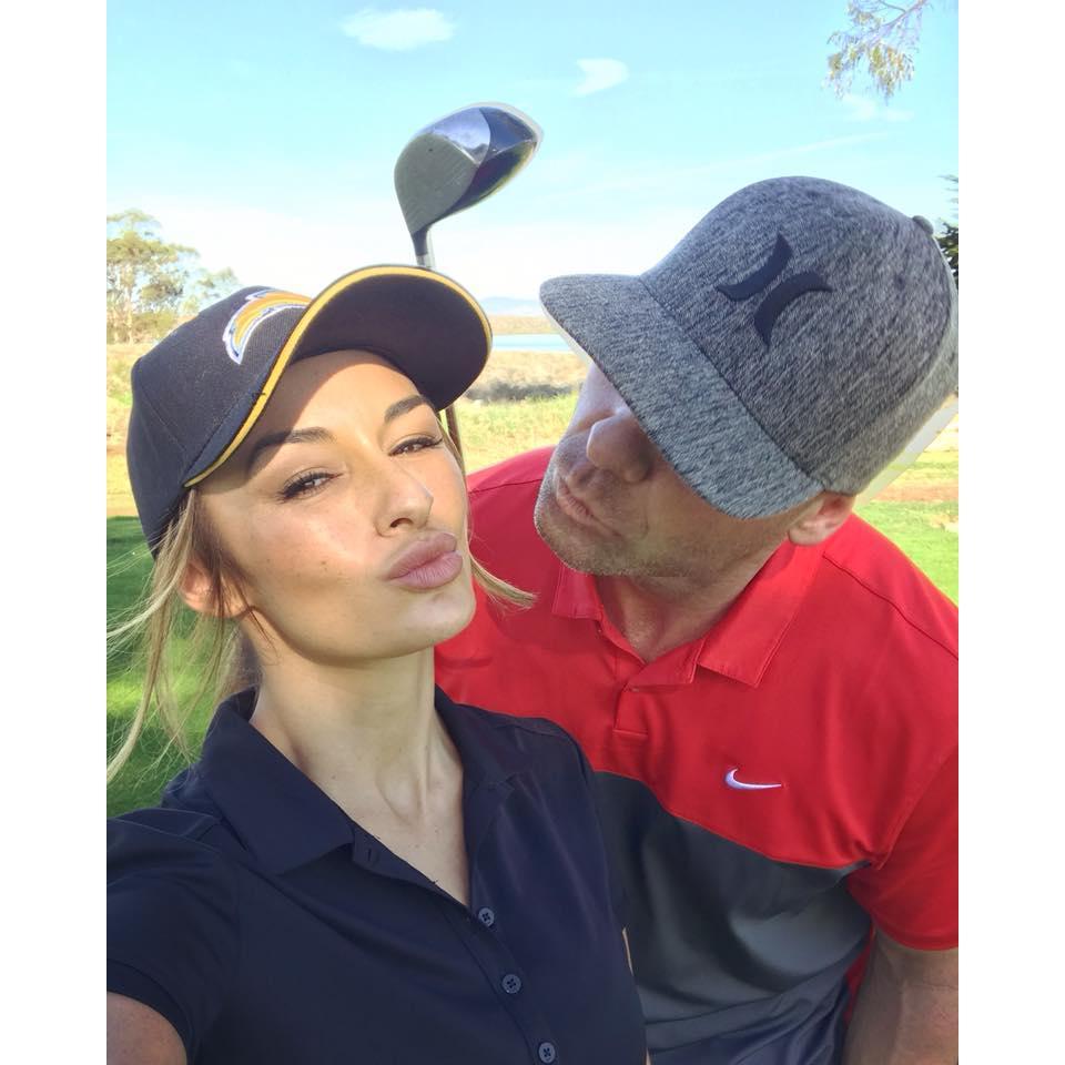 Goofing around on the course!