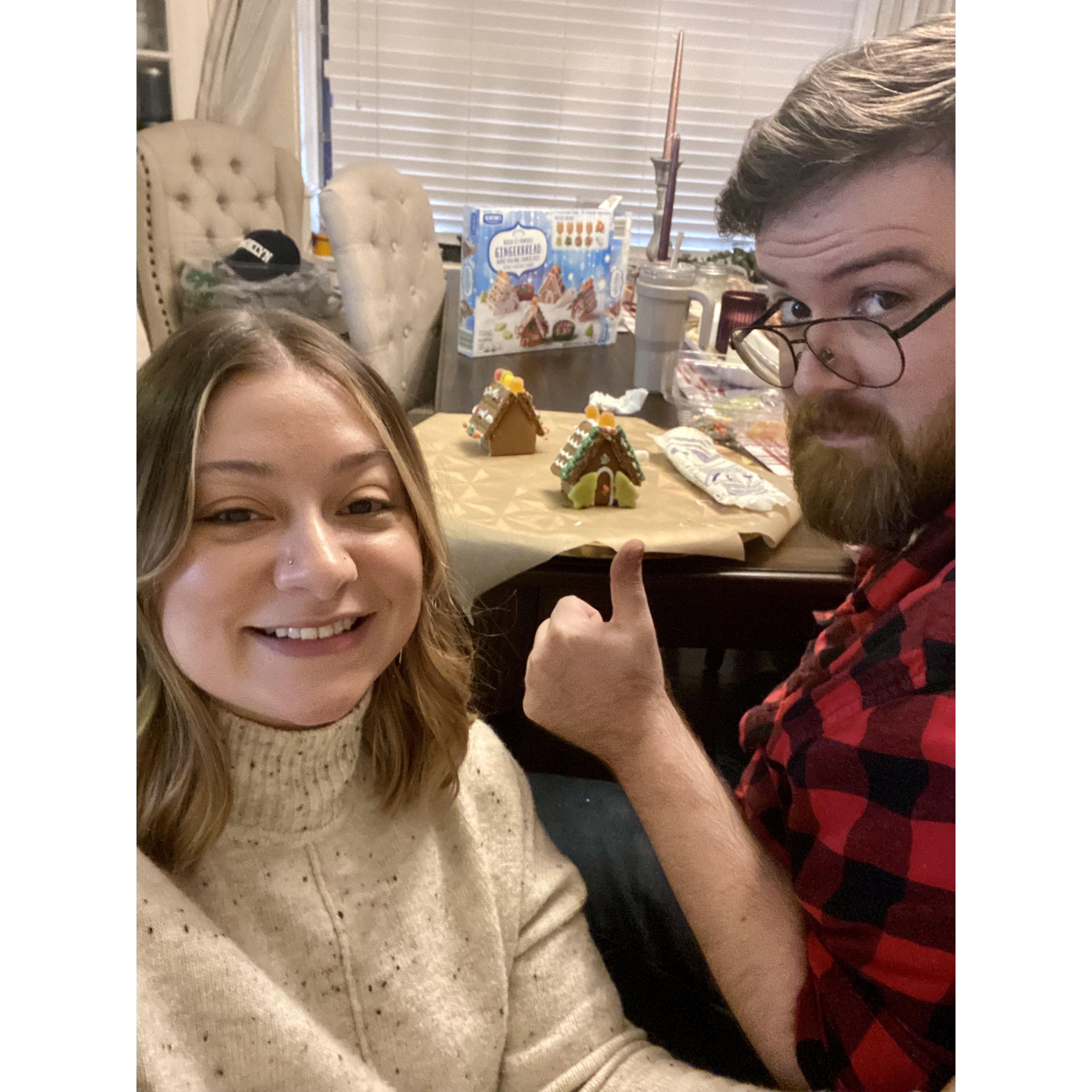 Will's first gingerbread house