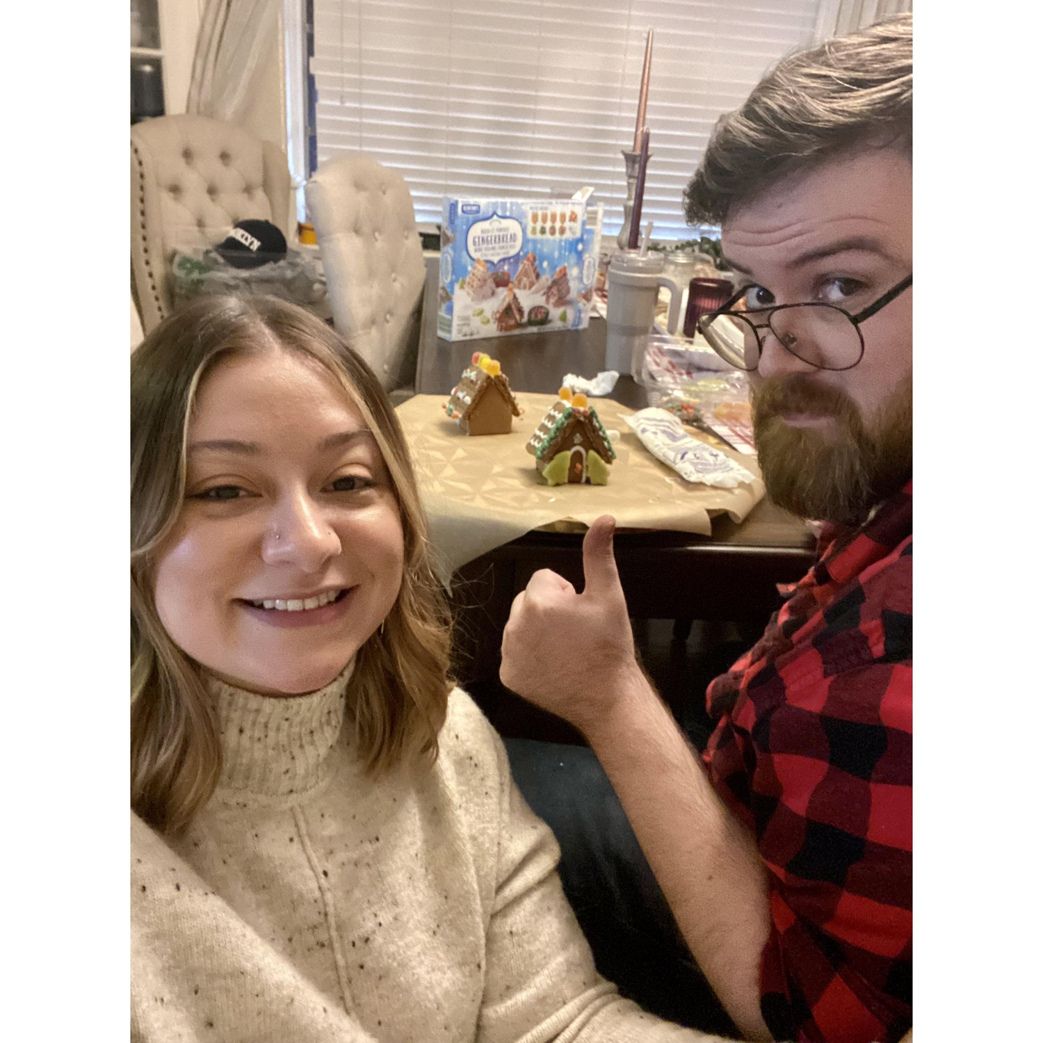 Will's first gingerbread house
