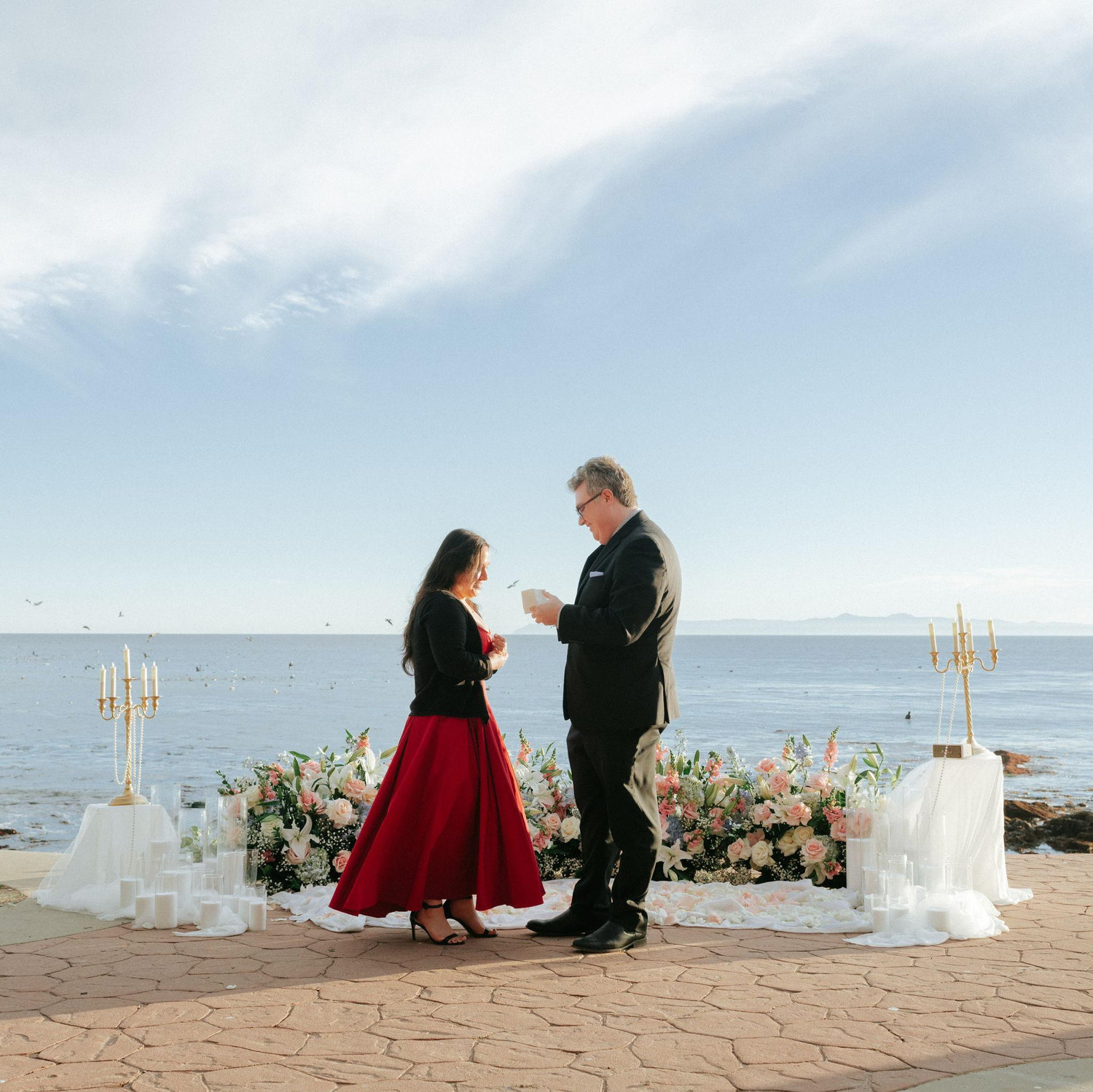 Courtesy of @ranjith.studios. Engagement in San Pedro, California at Royal Palms Beach.