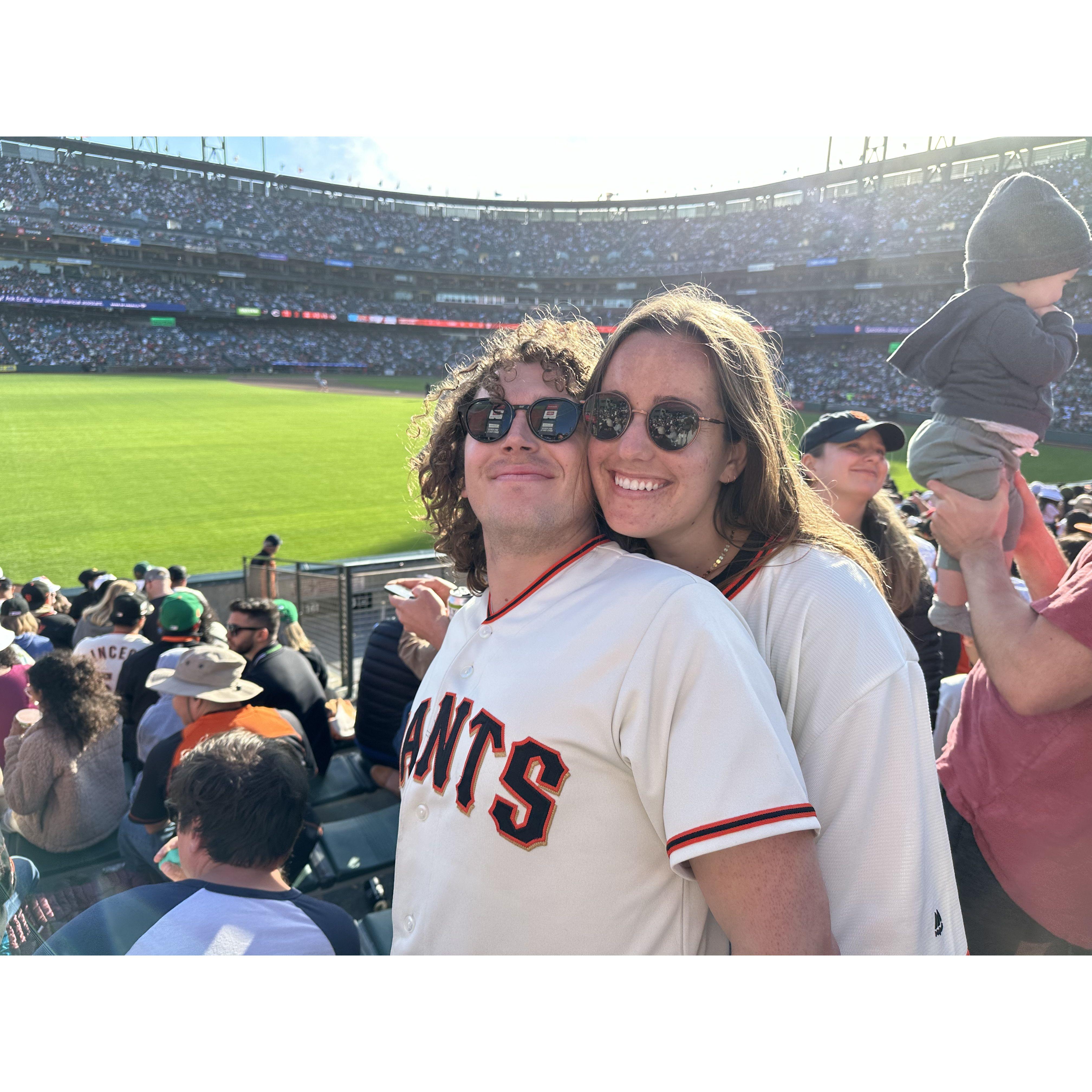 Ben attempting to impart his love for baseball, May 2024