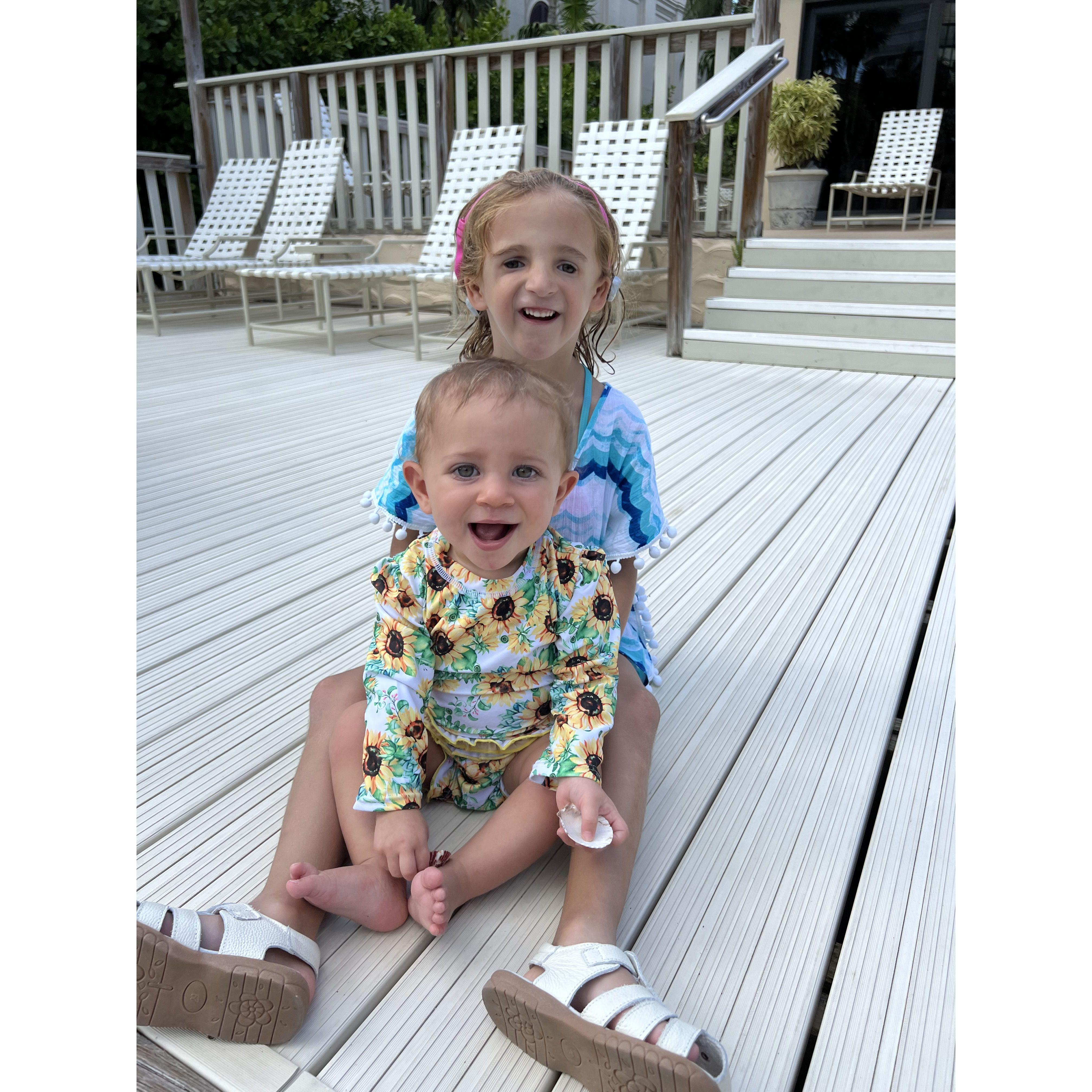 Imagine yourself on the pool deck with these cuties.