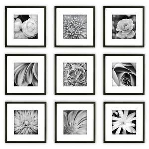 Gallery Perfect 9 Piece Wall Frame Set - Black
