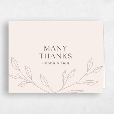 Linen, Beige Wedding Thank You - Cassis Landscape