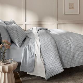 Matelasse Windowpane 3-Piece Duvet Set