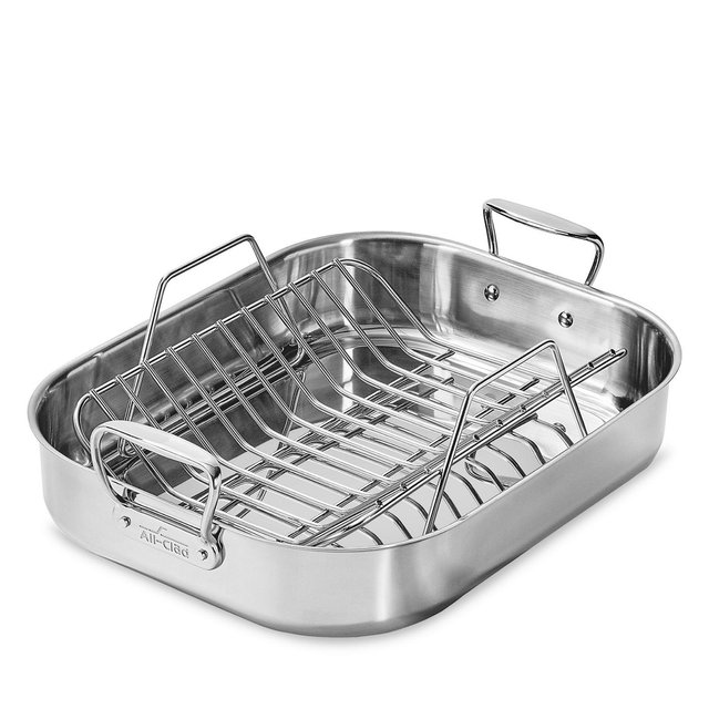 All Clad Specialty Cookware Stainless Steel Roaster with Rack
