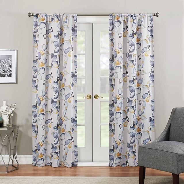Eclipse Paige Thermaweave Printed Panel, 37 in x 95 in, Yellow