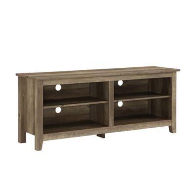 Walker Edison - 58 Wood TV Media Stand Storage Console - Rustic Oak
