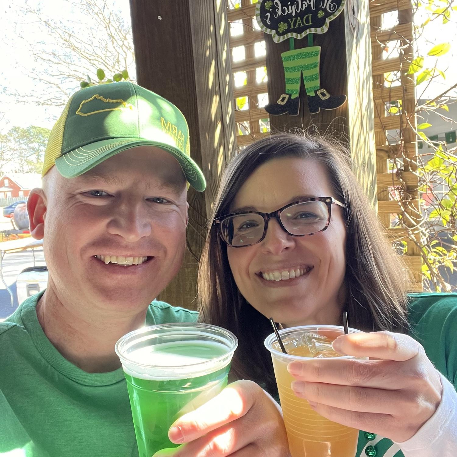 St. Patrick's Day 2024 at Smoke... Lisa likes a green beer on St. Patrick's Day.