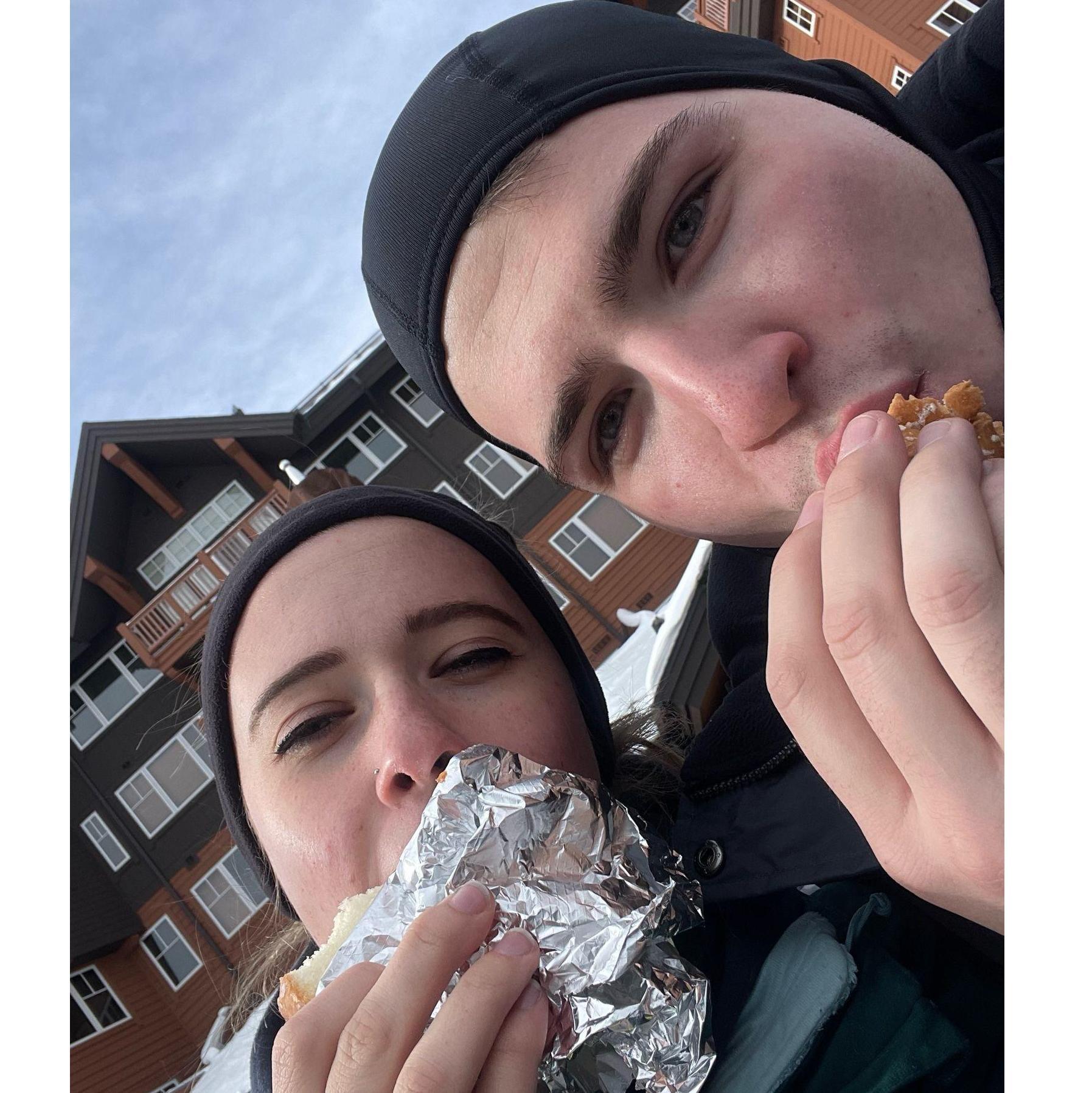 Gourmet ski day lunch; PB&J's