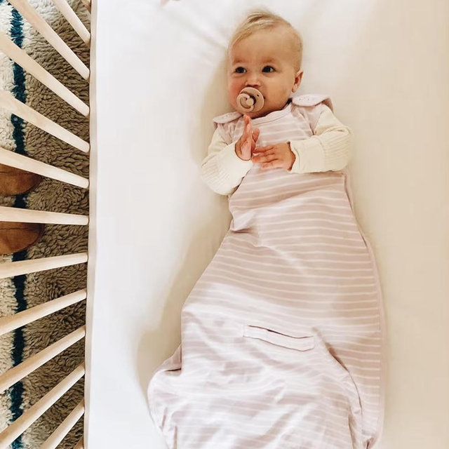 Woolino 4 Season Ultimate Baby Sleep Sack – Merino Wool Baby Sleep Bag, Organic Cotton, Temperature Regulating Wearable Blanket, Adjustable Sleep Sack 2–24 Months, All Season - Lilac