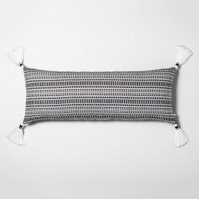 Lumbar Throw Pillow Jet Gray / Black - Hearth & Hand™ with Magnolia