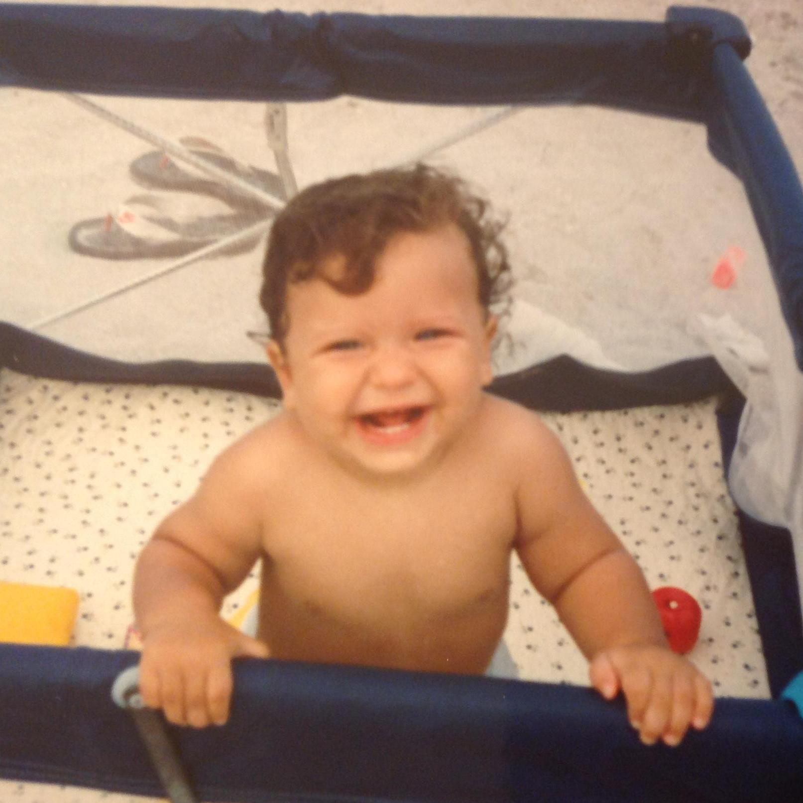 Baby Francisco at the beach