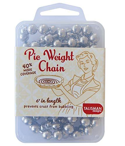 Talisman Designs Stainless Steel | Hold Raw Dough Down | For Flat Pie Crust | Pie Weights for Baking | Baking Beads for Pie Crust | Blind Bake Pie Weights | Pie Crust Weights