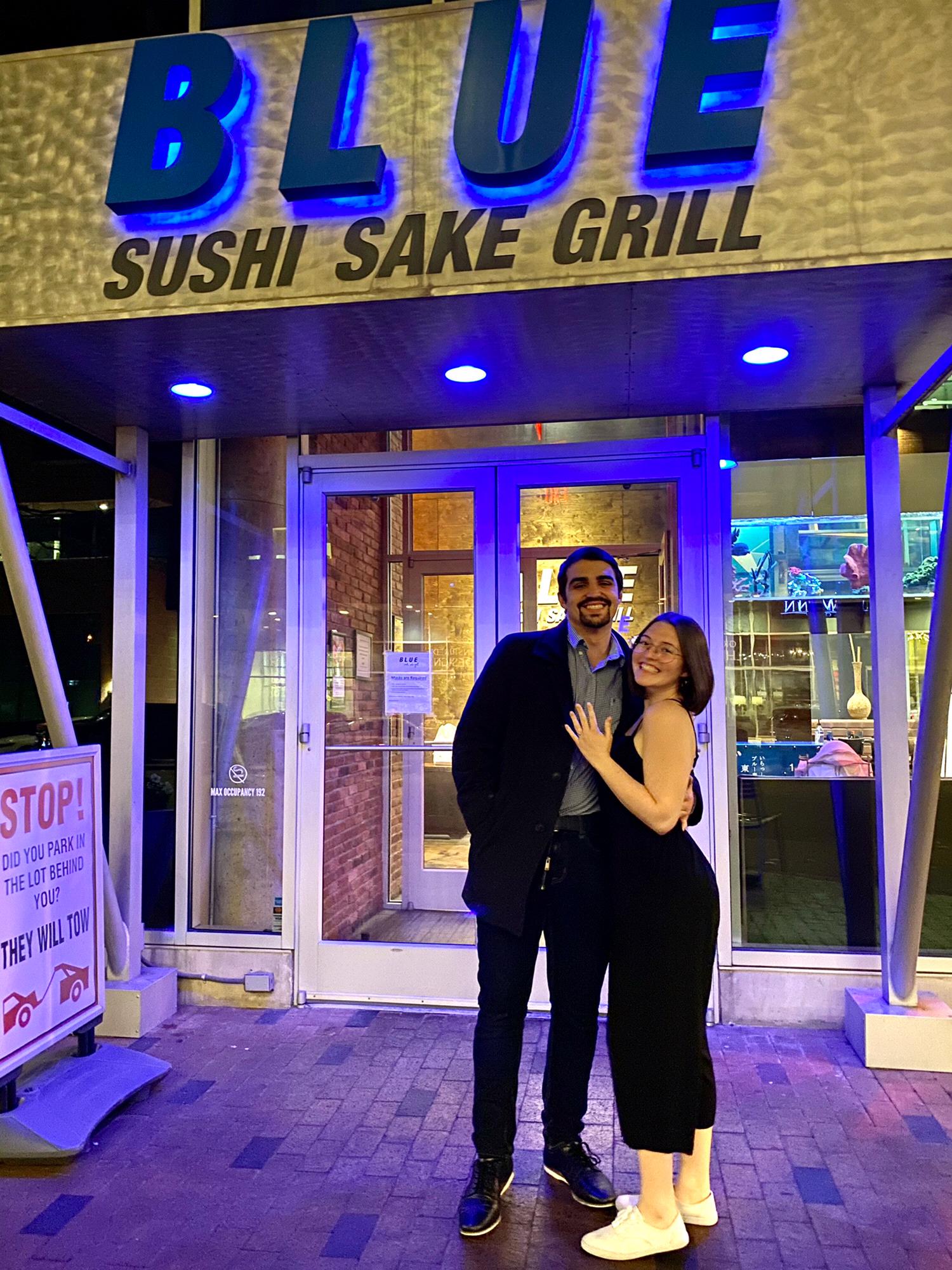 A photo from the night that we got engaged!!! (2021)